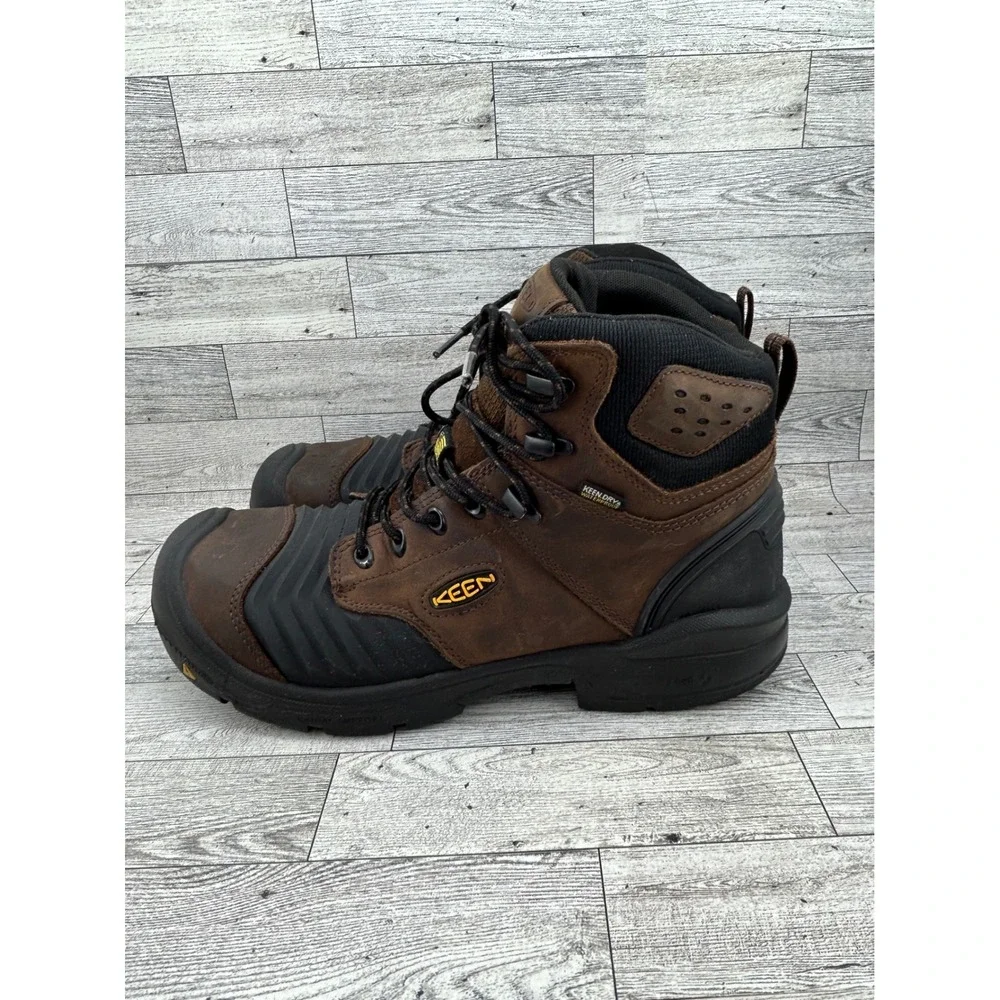 Keen Utility Troy 6 Men Carbon Fiber Toe Waterproof Work Boots Dark Earth 11.5D